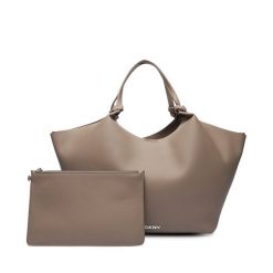 Torebka DKNY. Brązowe shopper DKNY, bez wzorów, bez dodatków. Za 739.99 zł.