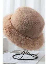 Lucky Bees Kapelusz w kolorze beżowym rozmiar: onesize. Brązowe kapelusze Lucky Bees, bez wzorów, z futra. Za 139.87 zł.