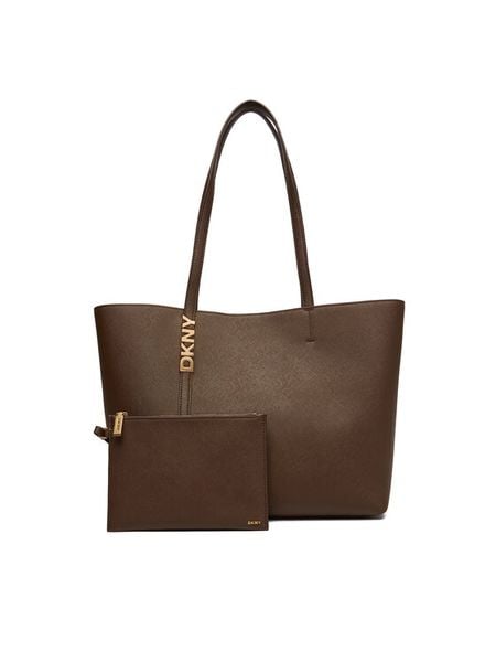 DKNY Torebka R52AKG54 Brązowy. Brązowe torebki klasyczne DKNY, bez wzorów, ze skóry, bez dodatków. Za 1,229.00 zł.