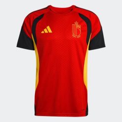 Koszulka piłkarska ADIDAS Tiro Belgia. Bluzki Adidas, m, bez wzorów, sportowe, bez kołnierzyka, bez ramiączek. Za 249.98 zł.