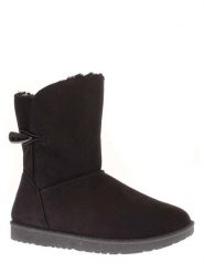 ISLAND BOOT Botki zimowe "Emmy" w kolorze czarnym rozmiar: 36. Czarne botki Island Boot, na zimę, bez wzorów, z materiału, bez obcasa, bez zapięcia. Za 149.66 zł.