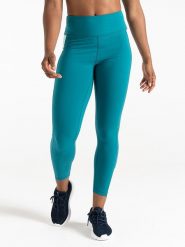 Dare 2b Legginsy sportowe "Move II" w kolorze turkusowym rozmiar: 44. Niebieskie legginsy Dare 2b, bez wzorów, z materiału. Za 100.75 zł.