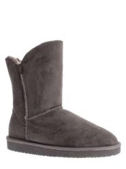 ISLAND BOOT Kozaki zimowe "Adeline" w kolorze antracytowym rozmiar: 41. Czarne botki Island Boot, na zimę, z materiału, bez obcasa, bez zapięcia. Za 141.19 zł.
