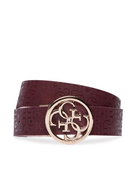 Guess Pasek BW9319 P6135 Bordowy. Czerwone paski Guess, z aplikacjami, ze skóry. Za 234.99 zł.