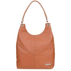 Shopperka skórzana Beltimore 970 koniakowa. Shopper bez wzorów, ze skóry, klasyczne, bez dodatków. Za 252.99 zł.