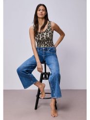 Street One Top w kolorze czarno-szarobrązowym rozmiar: 36. Brązowe topy Street One, bez wzorów, bez kołnierzyka, bez ramiączek. Za 70.24 zł.