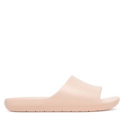 Klapki Armani Exchange. Czerwone klapki Armani Exchange, bez wzorów, bez obcasa. Za 189.99 zł.