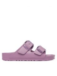 Birkenstock Klapki Arizona Big Buckle Eva 1030412 Różowy. Czerwone klapki Birkenstock, bez wzorów, z tworzywa sztucznego, bez obcasa. Za 299.99 zł.
