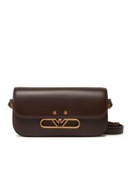 Emporio Armani Torebka EW001212 AF14786 U6027 Brązowy. Brązowe listonoszki Emporio Armani, bez wzorów, ze skóry, bez dodatków. Za 809.99 zł.