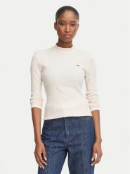 Lacoste Bluzka TF3164 Różowy jasny Slim Fit. Czerwone bluzki Lacoste, bez wzorów, z bawełny, bez kołnierzyka, bez ramiączek. Za 419.99 zł.
