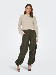 ONLY Sweter Malavi 15284453 Beżowy Regular Fit. Brązowe swetry Only, xs, bez wzorów, z syntetyku, bez ramiączek. Za 89.99 zł.