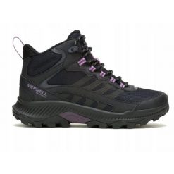 Buty trekkingowe damskie MERRELL SPEED STRIKE 2 MID wysokie wodoodporne. Czarne trekkingi Merrell. Za 279.99 zł.