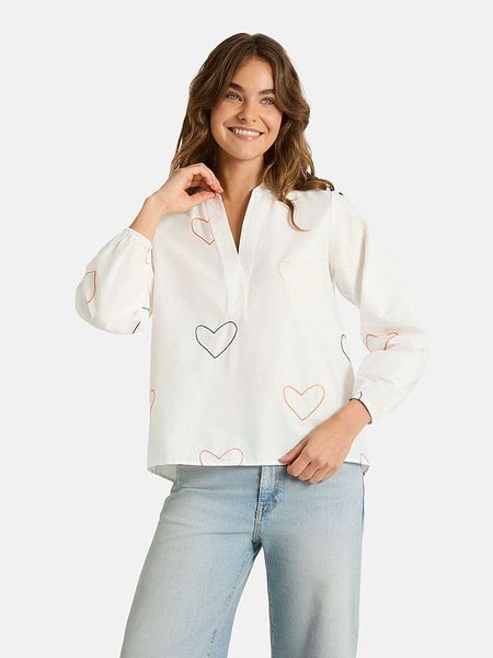 LIEBLINGSSTÜCK Bluzka "Enrica" w kolorze białym rozmiar: 44. Białe bluzki LIEBLINGSSTÜCK, bez wzorów, bez kołnierzyka, bez ramiączek. Za 314.95 zł.
