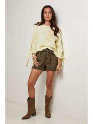 Le Monde du Lin Lniana bluzka w kolorze jasnożółtym rozmiar: 36/38. Żółte bluzki Le Monde du Lin, bez wzorów, ze lnu, bez kołnierzyka, bez ramiączek. Za 121.99 zł.