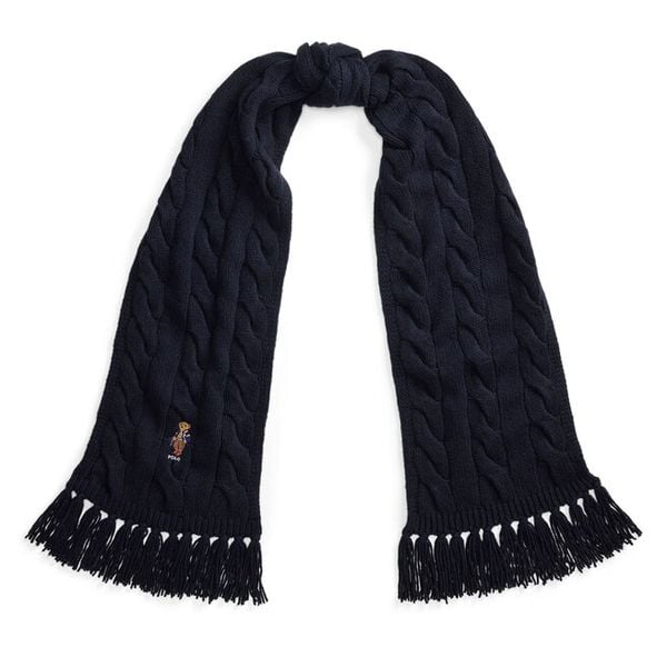 Szalik Polo Ralph Lauren. Niebieskie szaliki Polo Ralph Lauren, bez wzorów. Za 599.99 zł.