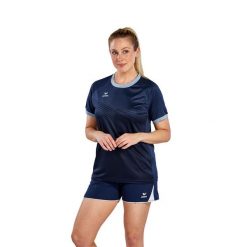 Damski jersey Erima Mantua. Niebieskie koszulki sportowe Erima, z jersey, bez zapięcia, rowerowe. Za 149.00 zł.