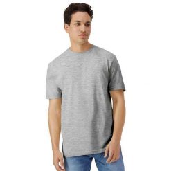 Bawełniana Lekka Koszulka Unisex Dla Dorosłych. Szare bluzki GILDAN, xl, bez wzorów, z bawełny, sportowe, bez kołnierzyka, bez ramiączek. Za 26.99 zł.