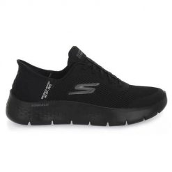 Buty do chodzenia damskie Skechers 124836BBK. Czarne trekkingi Skechers, z materiału, trekkingowe. Za 299.00 zł.