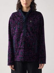 Haglöfs Bluza polarowa "Mora Mid" w kolorze fioletowo-czarnym rozmiar: M. Czarne bluzy Haglöfs, m, bez wzorów, z polaru, bez kaptura. Za 430.46 zł.