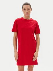 Tommy Hilfiger Koszula nocna UW0UW05767 Czerwony Regular Fit. Czerwone koszule nocne TOMMY HILFIGER, s, bez wzorów, z bawełny, bez ramiączek. Za 179.99 zł.