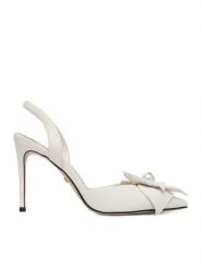 GINO ROSSI Szpilki CEO-ROSE-LT2155-1 Biały. Białe szpilki Gino Rossi, bez wzorów, ze skóry, bez obcasa, na szpilce, bez zapięcia. Za 429.99 zł.