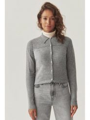 TATUUM Wełniany kardigan "Elara" w kolorze jasnoszarym rozmiar: M. Szare kardigany Tatuum, m, bez wzorów, z wełny. Za 306.01 zł.
