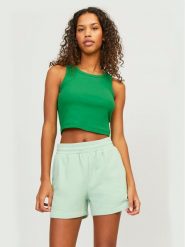 JJXX Top Fallon 12200401 Zielony Slim Fit. Zielone topy JJXX, m, bez wzorów, z bawełny, bez kołnierzyka, bez ramiączek. Za 39.99 zł.