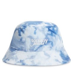 Kapelusz Tommy Jeans. Niebieskie kapelusze Tommy Jeans, bez wzorów, z jeansu. Za 229.99 zł.
