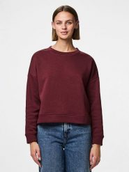 Pieces Bluza "Chilli" w kolorze ciemnoczerwonym rozmiar: S. Czerwone bluzy Pieces, s, bez wzorów, bez kaptura. Za 92.21 zł.