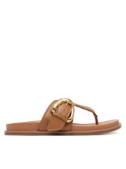 Gino Rossi Japonki CLAUDIE-R25SS03088 Brązowy. Brązowe klapki Gino Rossi, bez wzorów, ze skóry, bez obcasa. Za 229.99 zł.