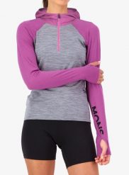 Bluza damska Mons Royale Bella Merino Long Sleeve Hood. Fioletowe bluzy Mons Royale, s, bez wzorów, z elastanu, bez kaptura. Za 494.99 zł.