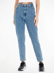 CALVIN KLEIN JEANS Dżinsy - Mom fit - w kolorze niebieskim rozmiar: W26. Niebieskie jeansy Calvin Klein Jeans, z aplikacjami, z podwyższonym stanem. Za 271.67 zł.