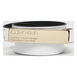 Calvin Klein - Pasek skórzany. Białe paski Calvin Klein, bez wzorów, z materiału. W wyprzedaży za 199.90 zł.