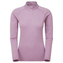 Kurtka termoaktywna damska z zamkiem na szyi Montane Dart. Czerwone bielizna sportowa Montane, bez wzorów. W wyprzedaży za 152.00 zł.