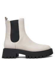 MICHAEL Michael Kors Sztyblety Asher 40F4ASFE5L Beżowy. Brązowe botki MICHAEL Michael Kors, bez wzorów, ze skóry, bez obcasa, na płaskiej podeszwie, bez zapięcia. Za 1,129.00 zł.