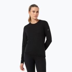 Longsleeve termoaktywny damski super.natural Tundra 175. Czarne bielizna sportowa super.natural, bez wzorów. Za 329.99 zł.