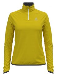 Odlo Bluza polarowa "Carve Ceramiwarm" w kolorze żółtym rozmiar: L. Żółte bluzy Odlo, l, bez wzorów, z polaru, bez kaptura. Za 242.45 zł.