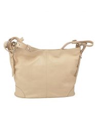 ORE10 Skórzana torebka "Roers" w kolorze beżowym - 34 x 24 x 12 cm rozmiar: onesize. Brązowe torby na ramię ORE10, bez wzorów, z materiału, na ramię, bez dodatków. Za 304.99 zł.