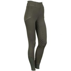 Damskie legginsy jeździeckie z pełną przyczepnością Harry's Horse Just Ride. Zielone legginsy HARRYS HORSE, s, bez wzorów, z elastanu, z podwyższonym stanem. Za 278.50 zł.