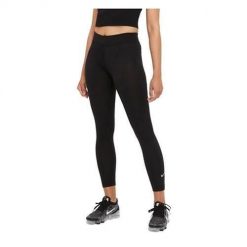 Spodnie sportowe damskie Nike Essentials 78 MR. Czarne obuwie sportowe Nike, bez wzorów, na fitness i siłownię. Za 169.99 zł.