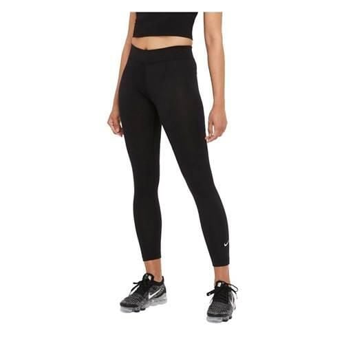 Spodnie sportowe damskie Nike Essentials 78 MR. Czarne obuwie sportowe Nike, bez wzorów. Za 169.99 zł.
