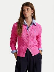 Polo Ralph Lauren Kardigan 211971868012 Różowy Slim Fit. Czerwone kardigany Polo Ralph Lauren, xs, bez wzorów, z bawełny. Za 989.99 zł.