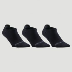 Skarpety sportowe tenis Artengo RS160 Lowedge 3 pary. Czarne skarpety ARTENGO, bez wzorów, z bawełny. Za 29.99 zł.