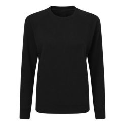 Damska Raglanowa Bluza Z Okrągłym Wycięciem Pod Szyją. Czarne bluzy sportowe SG, xl, bez wzorów, bez kaptura. Za 93.99 zł.