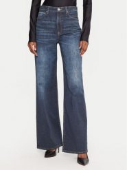 Guess Jeansy W5YA1A D0213 Granatowy Wide Leg. Niebieskie jeansy Guess, z aplikacjami. Za 679.99 zł.