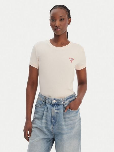 Guess T-Shirt W2YI44 J1314 Pomarańczowy Regular Fit. Brązowe t-shirty Guess, l, z aplikacjami, z bawełny, bez kołnierzyka, bez ramiączek. Za 87.99 zł.