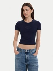 HUGO T-Shirt Delanor 50570857 Niebieski Slim Fit. Niebieskie t-shirty Hugo, m, bez wzorów, z bawełny, bez kołnierzyka, bez ramiączek. Za 254.99 zł.