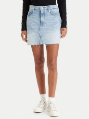 Guess Spódnica jeansowa W6RD1H D6833 Niebieski Regular Fit. Niebieskie spódnice Guess, z aplikacjami, z jeansu. Za 399.99 zł.