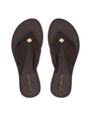 Tommy Hilfiger Japonki Th Scandi Soft Summer Sandal FW0FW09421 Brązowy. Brązowe klapki TOMMY HILFIGER, bez wzorów, z materiału, bez obcasa. Za 189.99 zł.