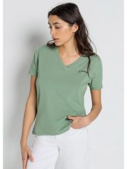 CIMARRON Koszulka w kolorze zielonym rozmiar: S. Zielone bluzki Cimarron, s, bez wzorów, z bawełny, bez kołnierzyka, bez ramiączek. Za 101.23 zł.